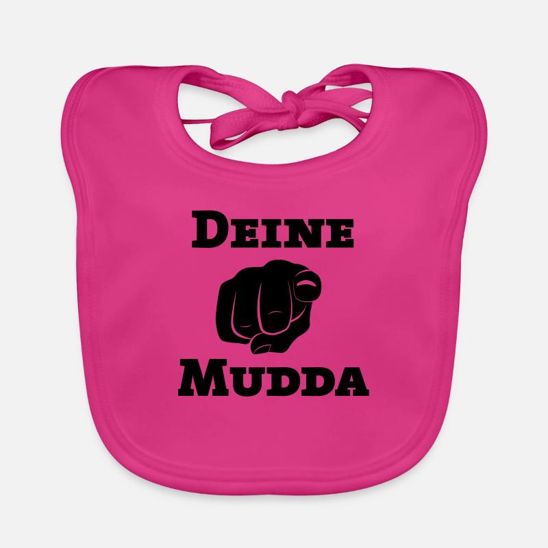 Deine Mudda - Baby Bio-Lätzchen - Fuchsia