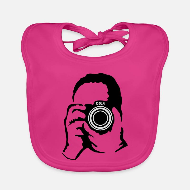 photographe - Bavoir bio Bébé - fuchsia