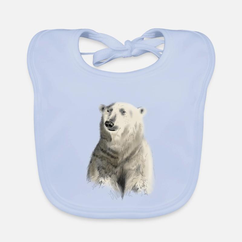 Polar Bear Organic Baby Bibs