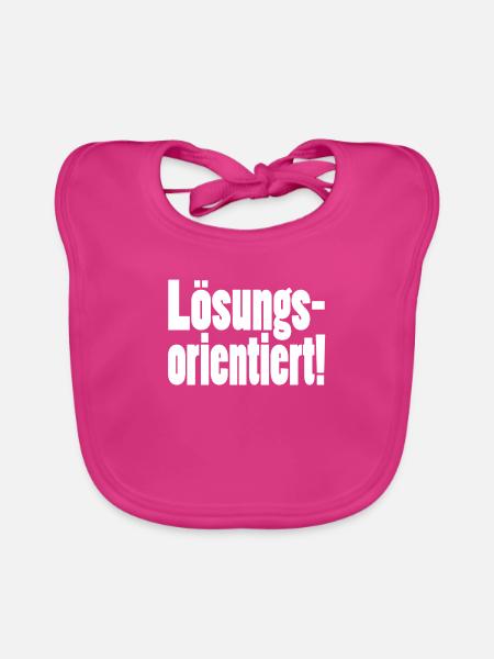 Lösungsorientiert - Baby Bio-Lätzchen - Fuchsia