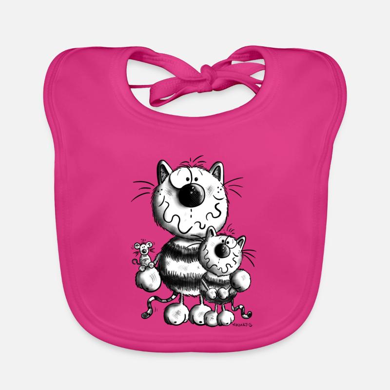 Doux Famille Chat Bavoir bio Bébé