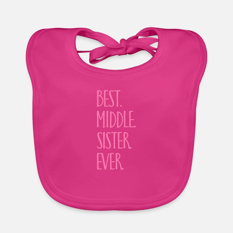 Best Middle Sister Ever Geschenk Baby Bio-Lätzchen