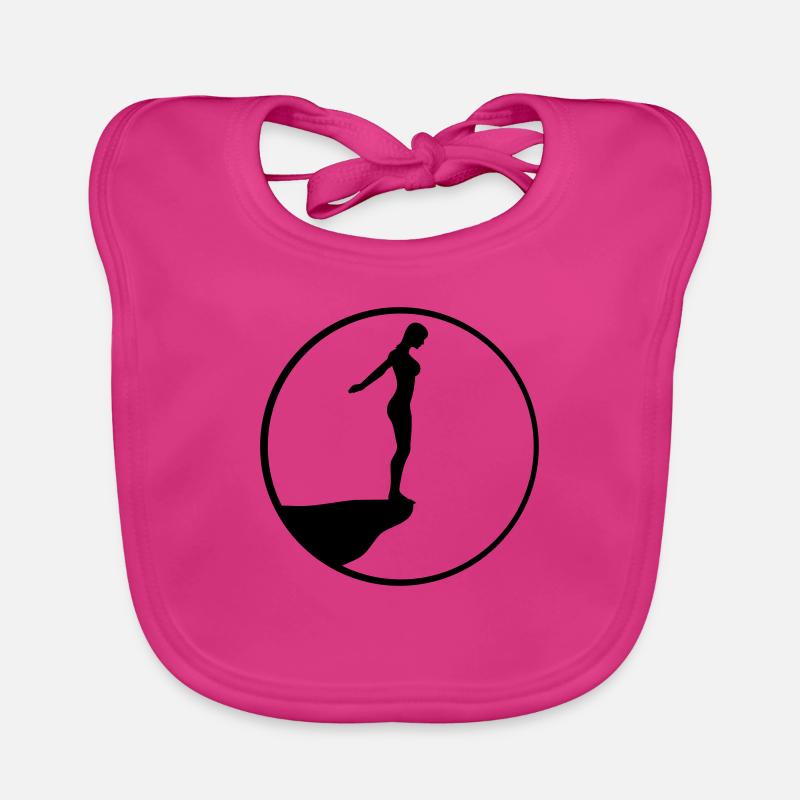 Cliff Diver Logo Design Organic Baby Bibs