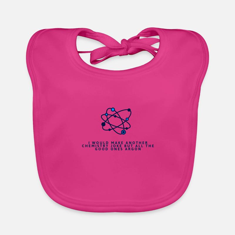 Jeu de mots de chimie - Bavoir bio Bébé - fuchsia