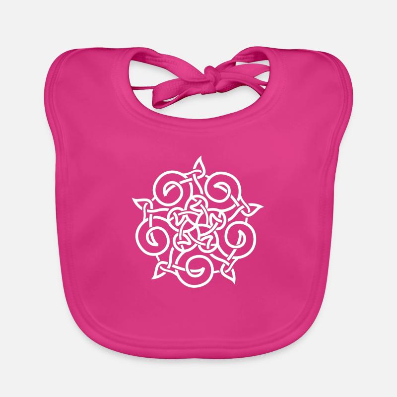 celtique symbole - Bavoir bio Bébé - fuchsia