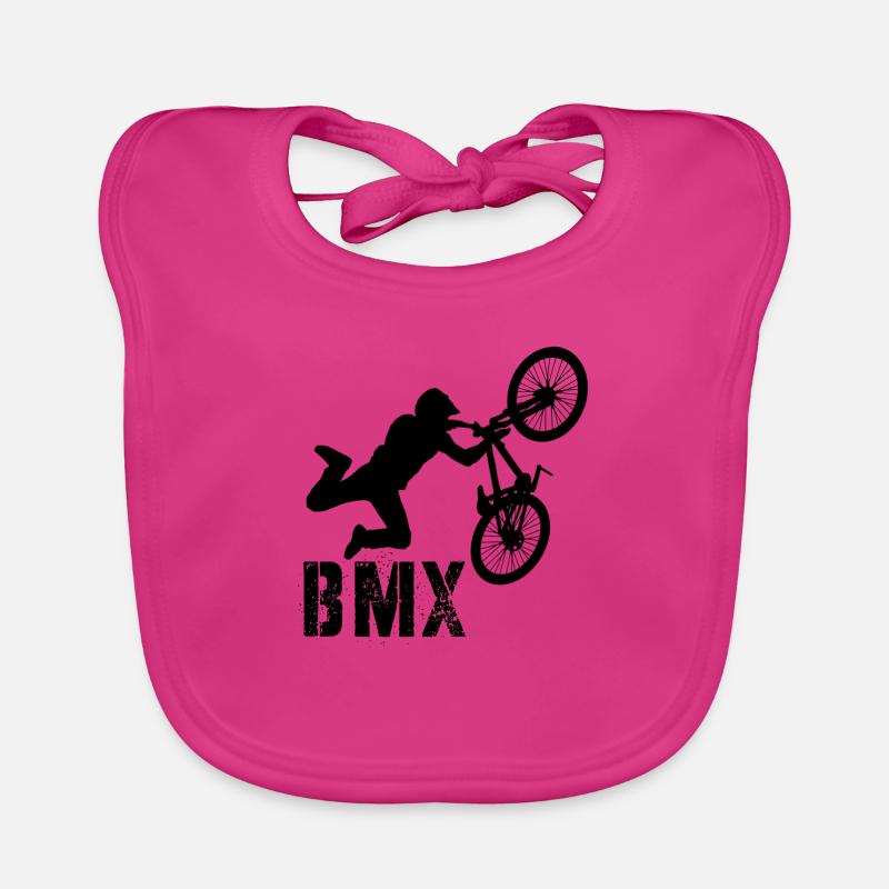 Cascade BMX - Bavoir bio Bébé - fuchsia