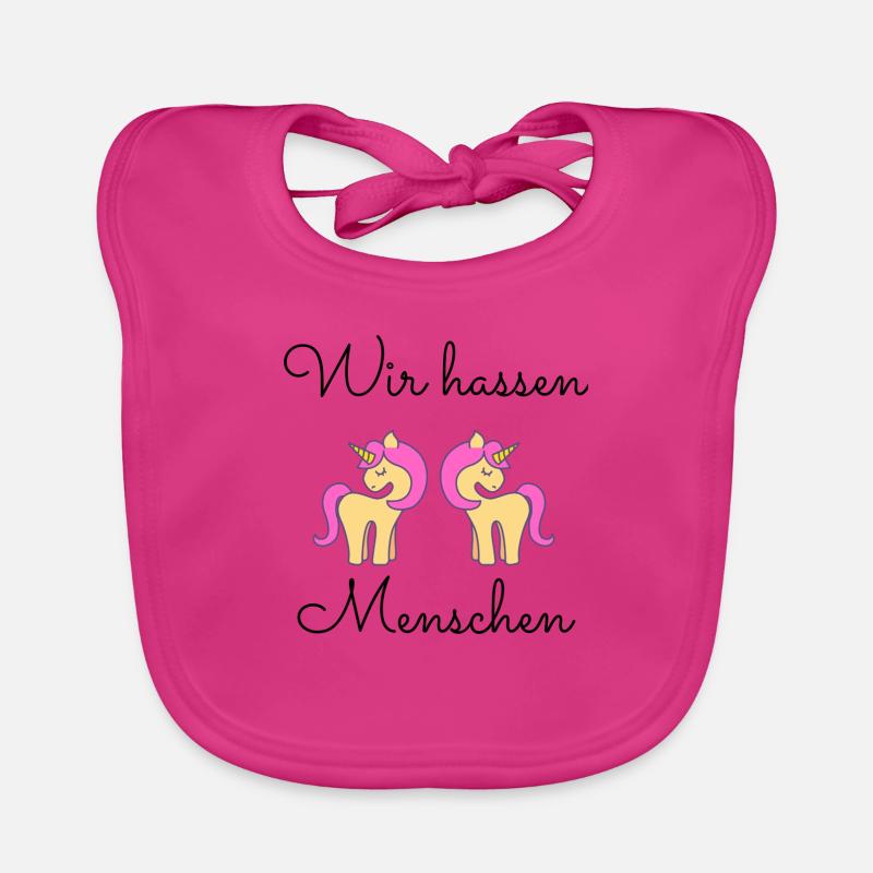 Wir hassen Menschen Einhorn Baby Bio-Lätzchen