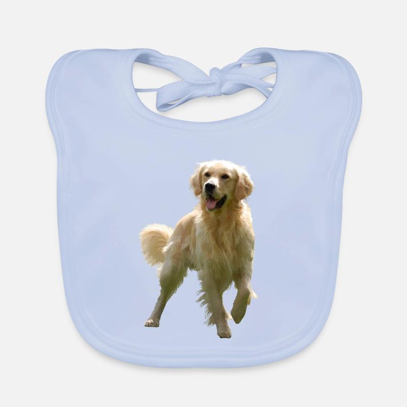 Golden Retriever Organic Baby Bibs
