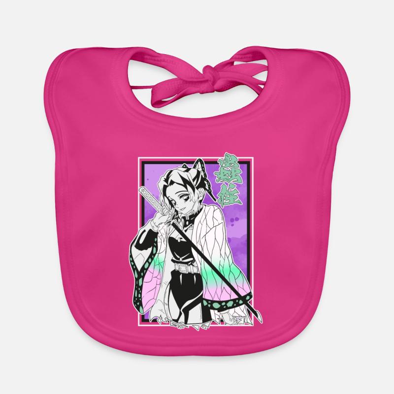 kimetsu shinobu - Bavoir bio Bébé - fuchsia