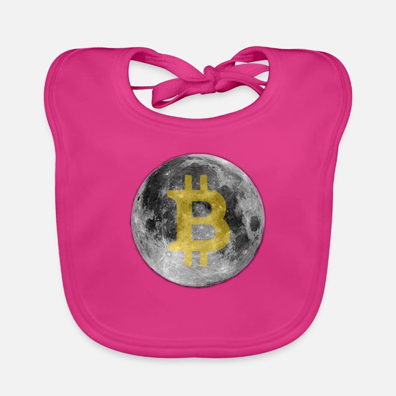 Bitcoin Moon Baby Bio-Lätzchen