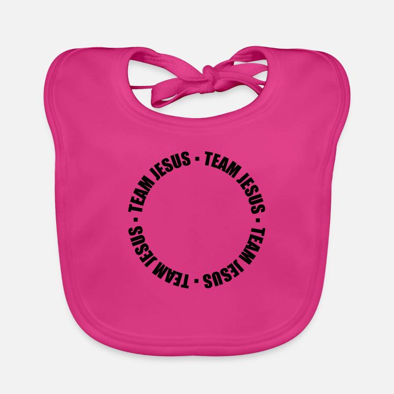 Ring Text Jesus Organic Baby Bibs