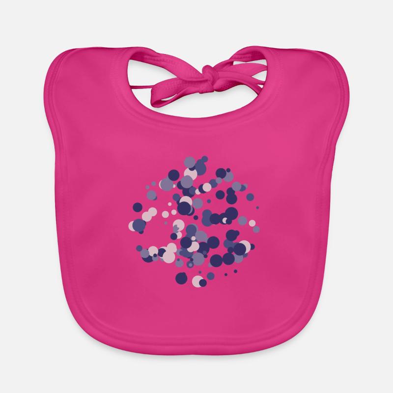 Abstract circles pattern Organic Baby Bibs