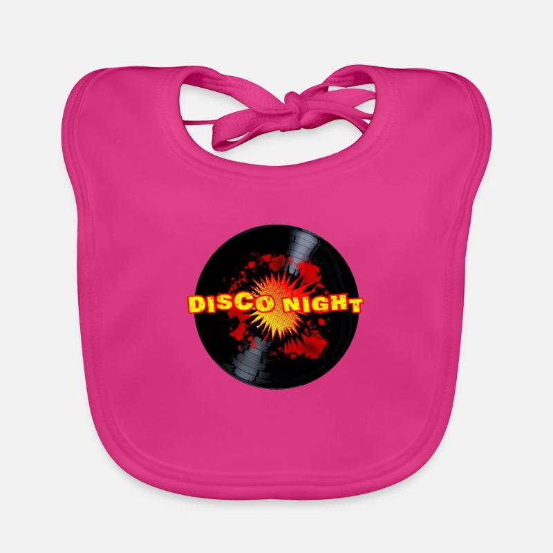 Disco Night Exploding Long Playing Record Organic Baby Bibs