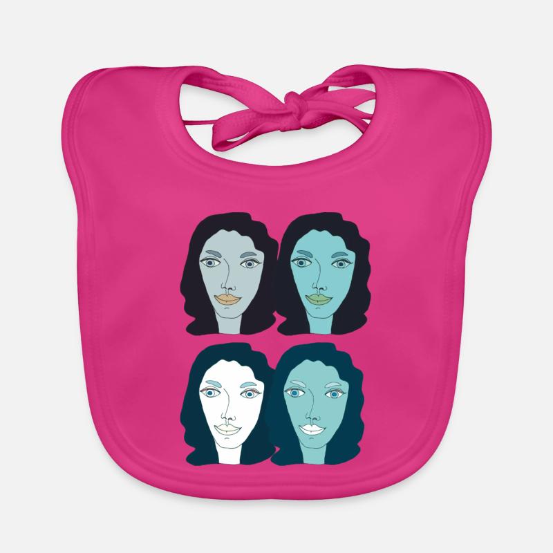 lady art pop Organic Baby Bibs