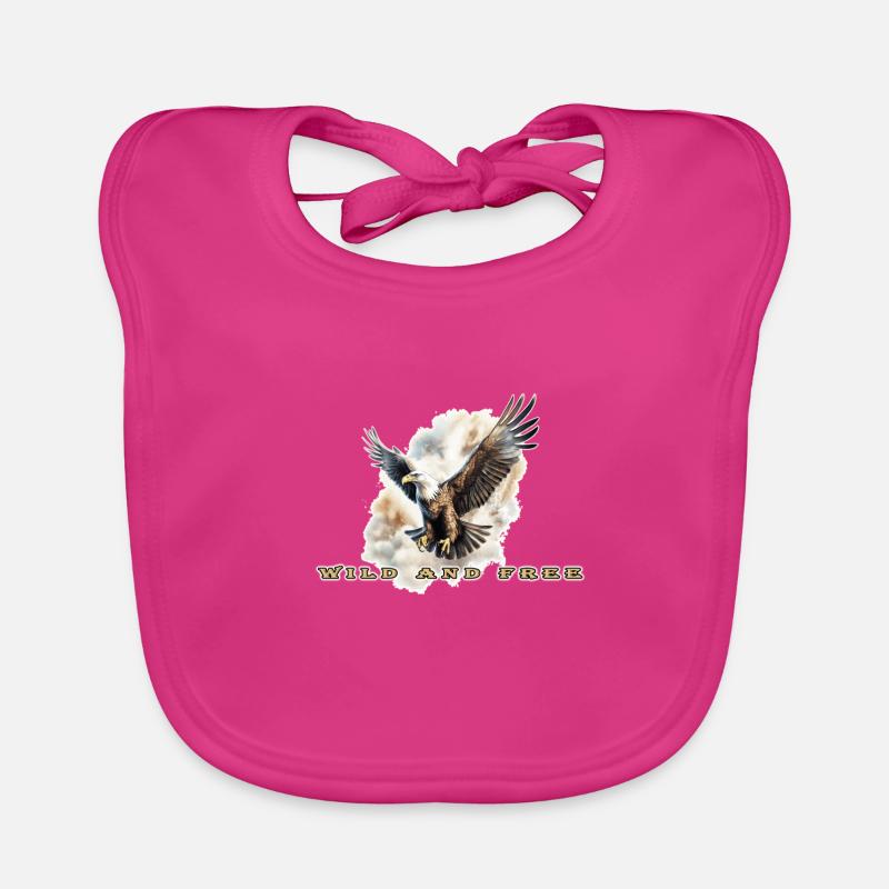 Sauvage et libre - Bavoir bio Bébé - fuchsia