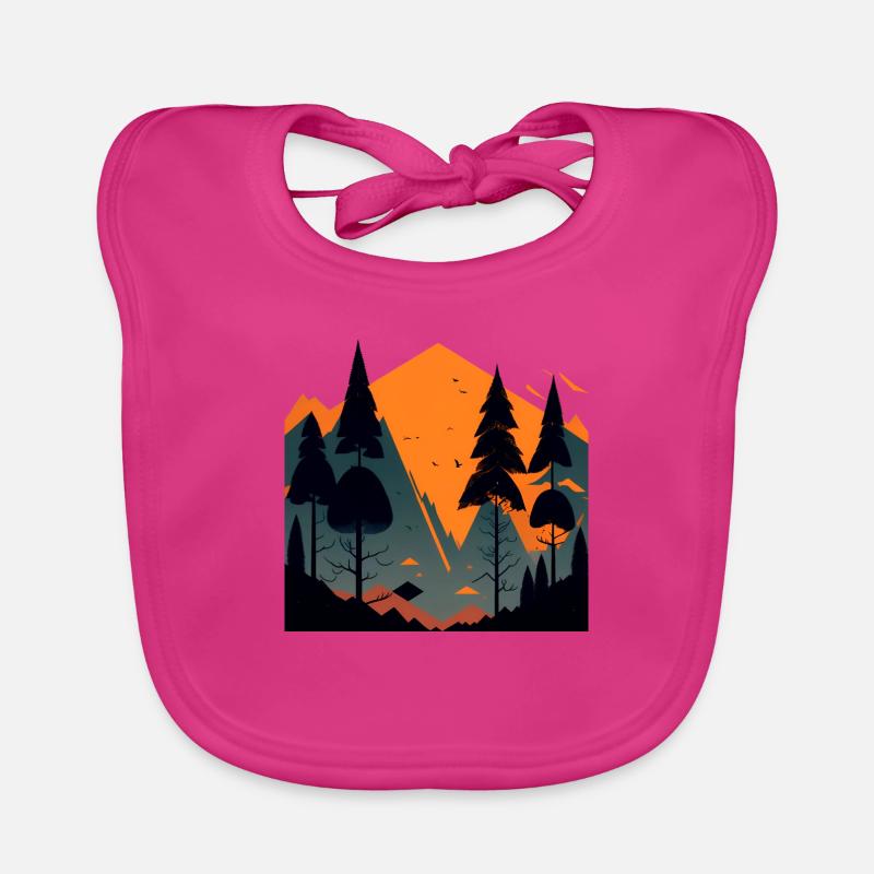 Simple landscape Organic Baby Bibs