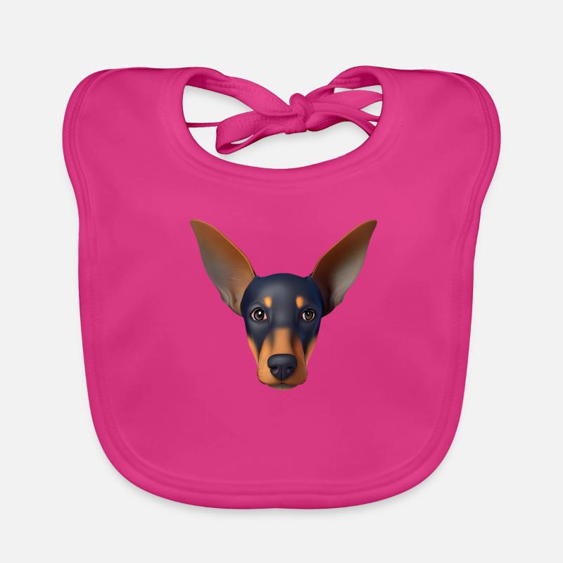 Dobermann Dobermanntrainer Hund Dobermannwelpe Baby Bio-Lätzchen