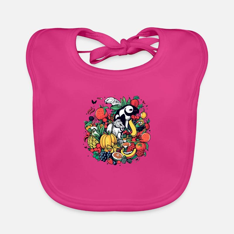Fruits and animals Organic Baby Bibs