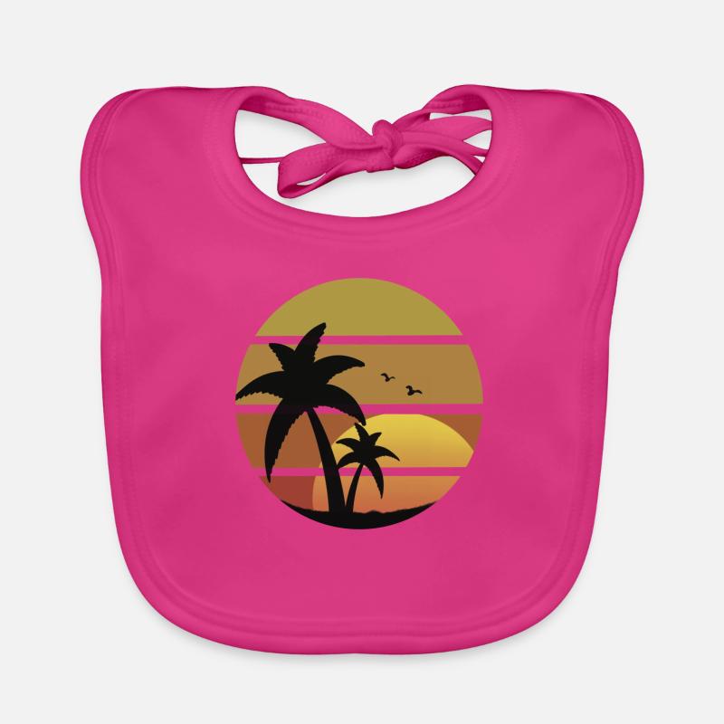 paradise - Bavoir bio Bébé - fuchsia