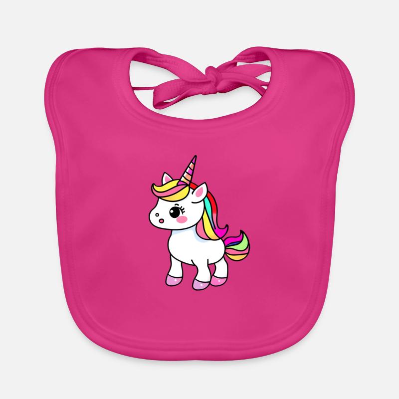 Einhorn Fabeltier Mädchen Einhörner Baby Bio-Lätzchen