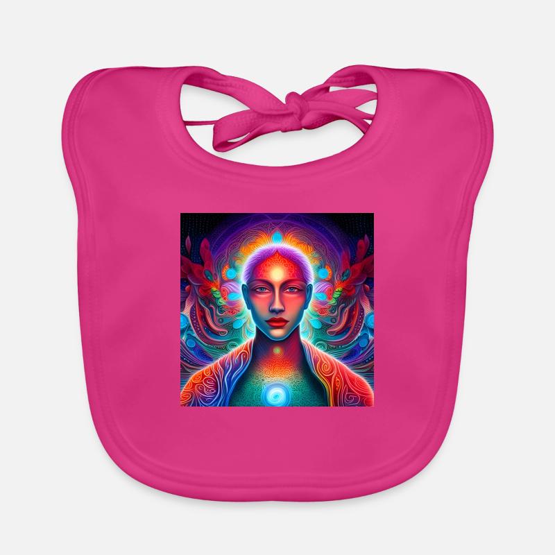 Chaman - Bavoir bio Bébé - fuchsia