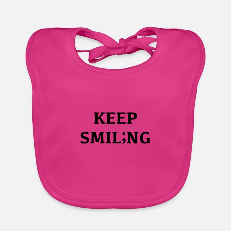 Keep smiling, smiling changes your mood; Organic Baby Bibs