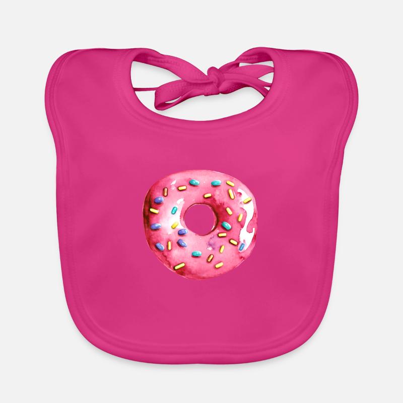 Donut Lecker Donuts Essen Süßigkeit Süßes Baby Bio-Lätzchen