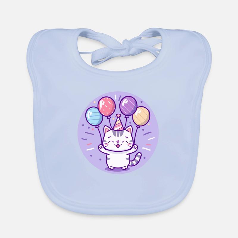 Chat Anniversaire Bébé Bavoir bio Bébé