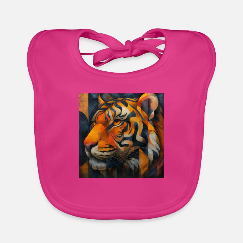 Tiger - Baby Bio-Lätzchen - Fuchsia