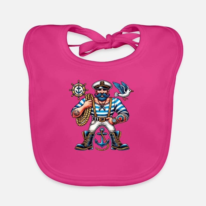 Sailor Sailor Comic Organic Baby Bibs