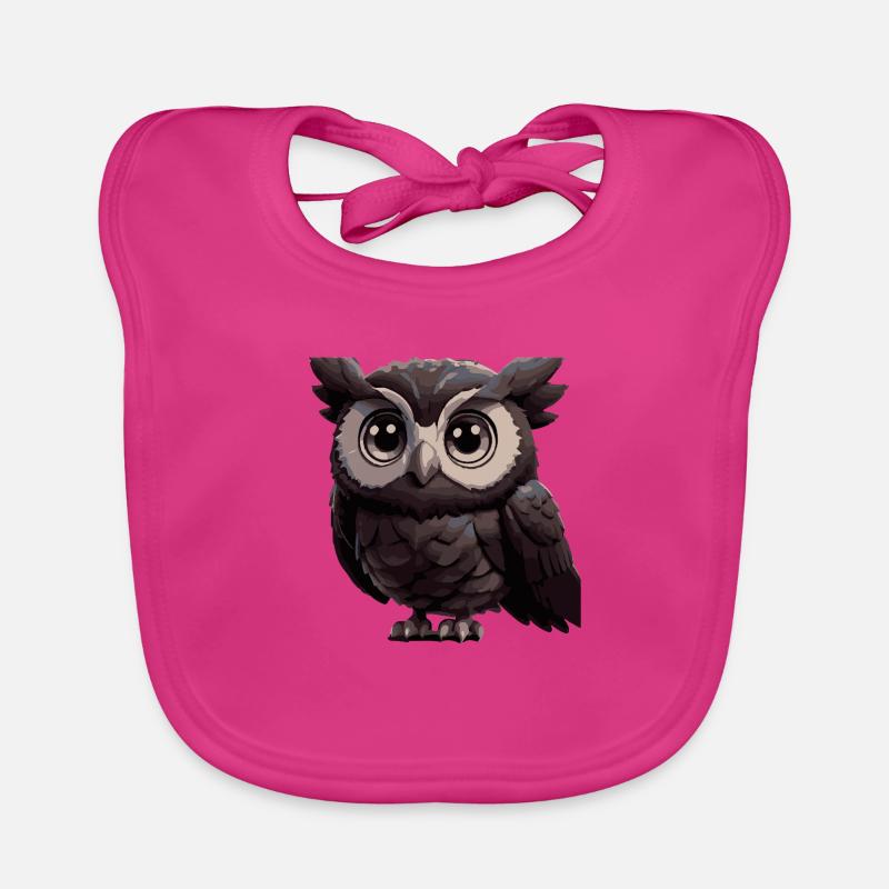 Eule Comic Baby Bio-Lätzchen