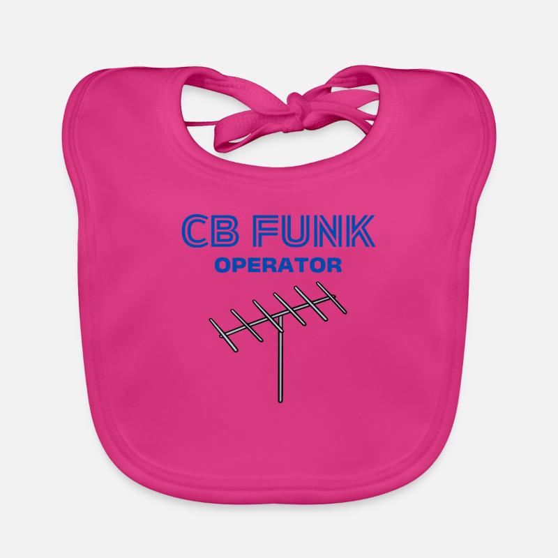 CB FUNK Operator - Baby Bio-Lätzchen - Fuchsia