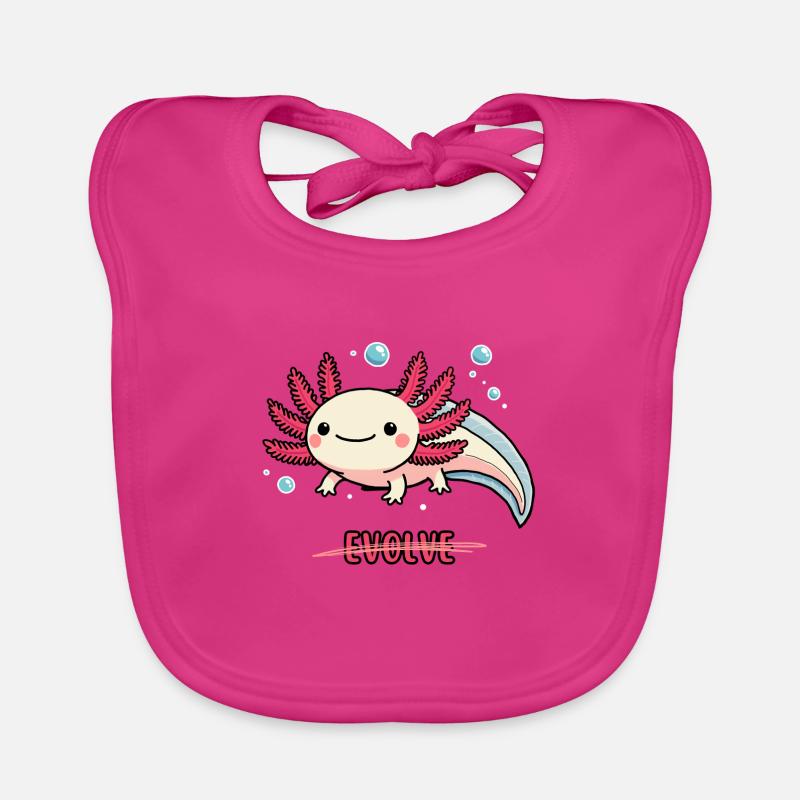 Evolve Axolotl – Motif mignon avec message Bavoir bio Bébé