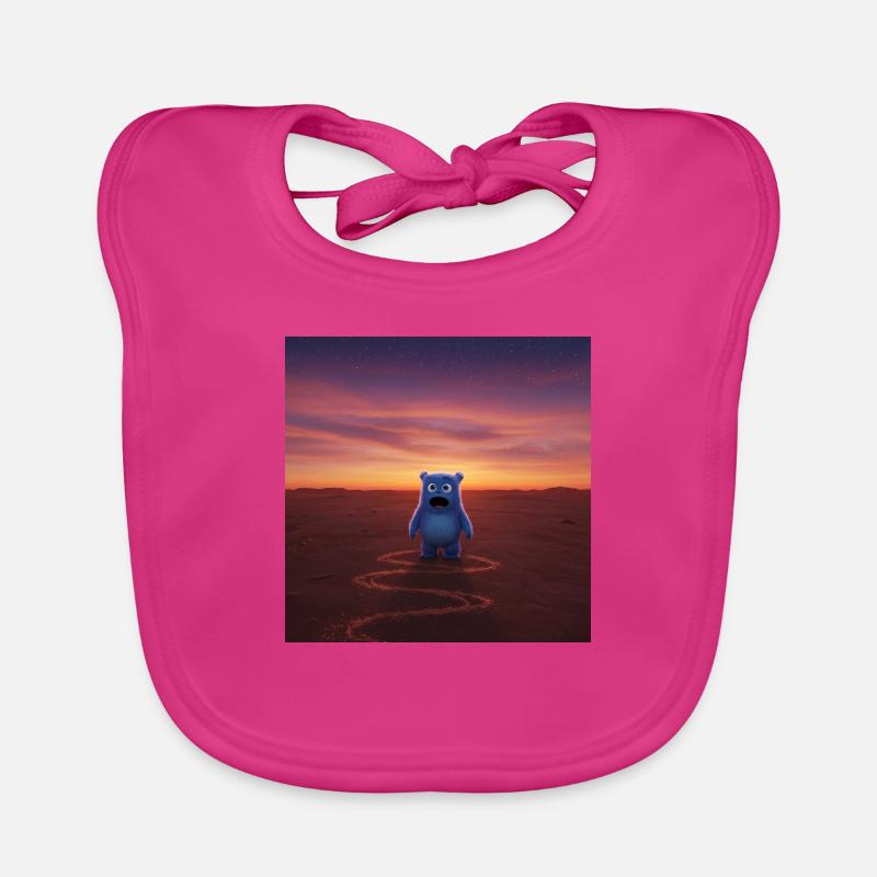 Space monsters at sunset Organic Baby Bibs
