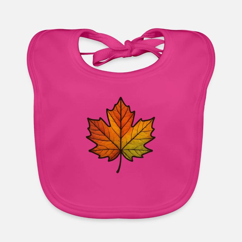 Leaf Autumn Maple Leaf Organic Baby Bibs