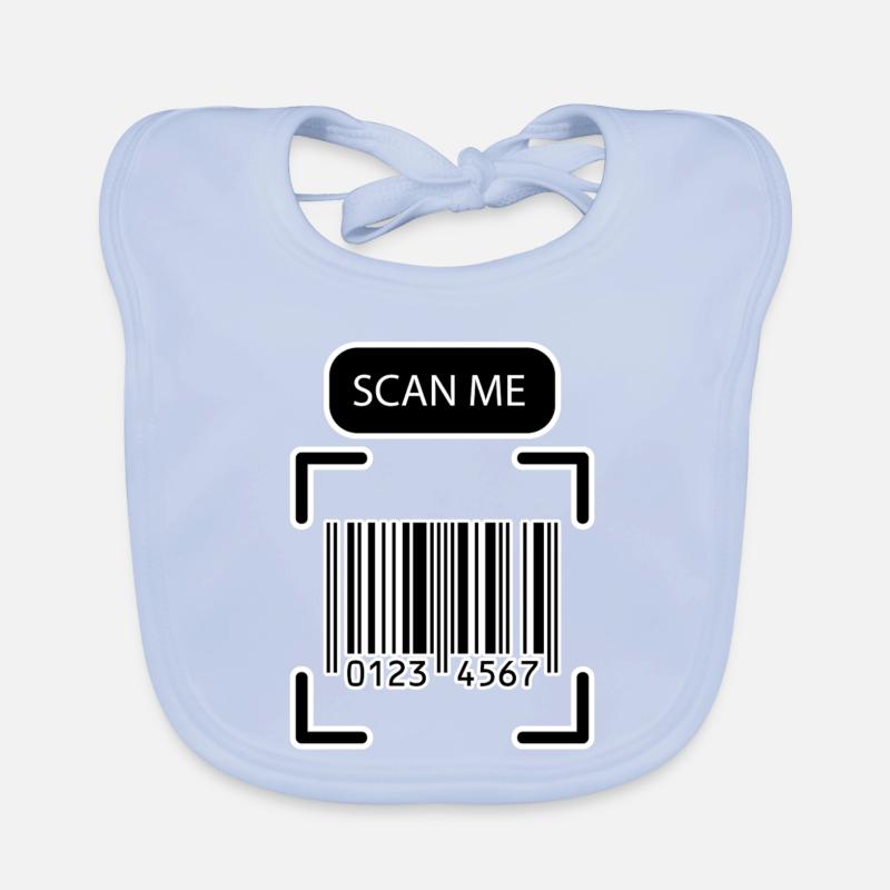 SCAN ME code-barres Funny Design Bavoir bio Bébé