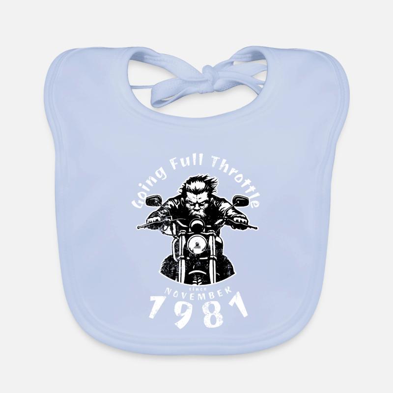 44. Geburtstag Going Full Throttle Since 11/1981 Baby Bio-Lätzchen