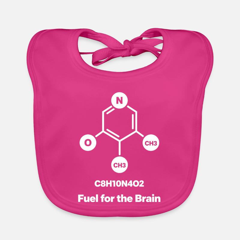 Caffeine Molecule Graphic Fuel for the Brain Organic Baby Bibs