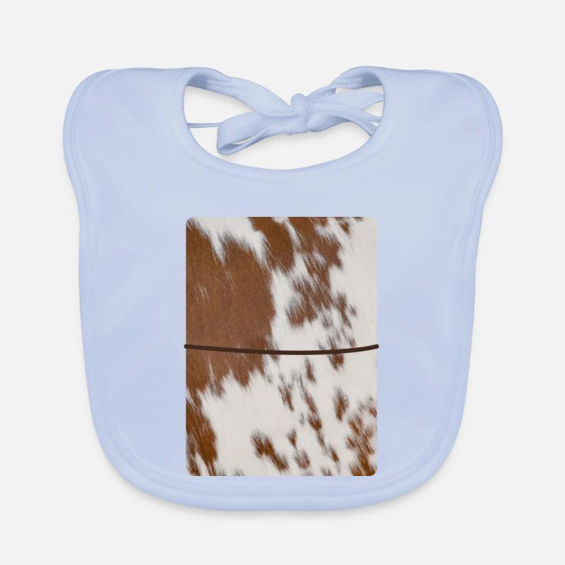 Brown Cowhide Leather Journal Organic Baby Bibs