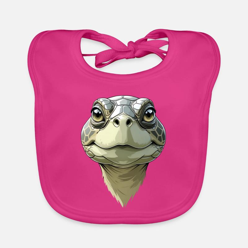 Lustiger Schildkrötenkopf Baby Bio-Lätzchen