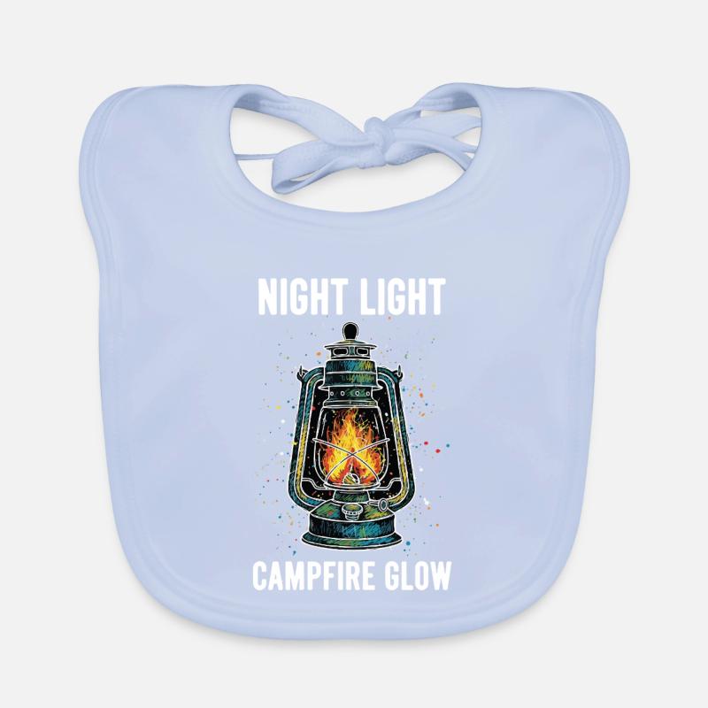 Night Light Campfire Glow Lantern Organic Baby Bibs