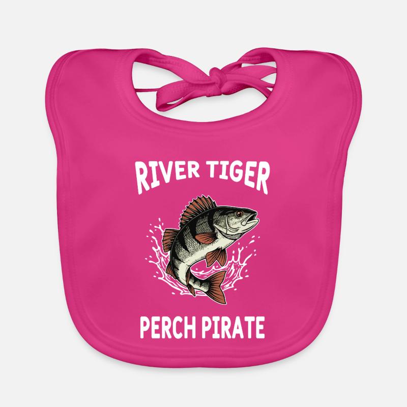 Fishing Perch River Tiger Organic Baby Bibs