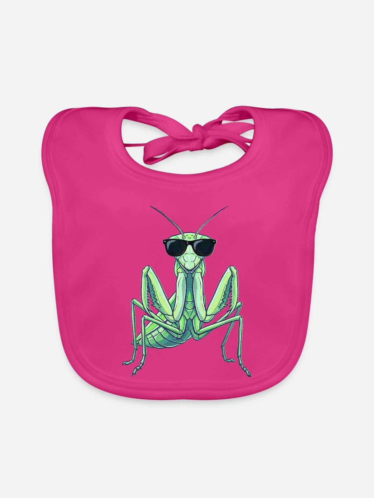 Gottesanbeterin Kung Fu Kampfkunst - Baby Bio-Lätzchen - Fuchsia - Vorne
