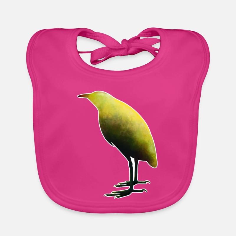 Bittern.1 - Organic Baby Bibs - fuchsia