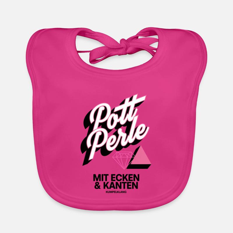 Pott Perle mit Ecken und Kanten Baby Bio-Lätzchen