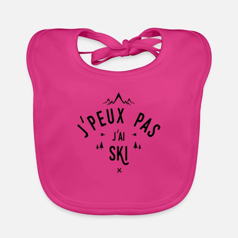 j'peux pas j'ai ski Bavoir bio Bébé