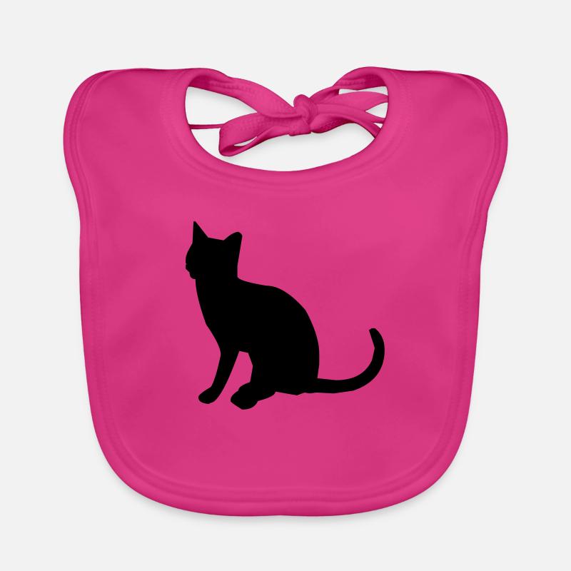 Sitzende Katze Baby Bio-Lätzchen