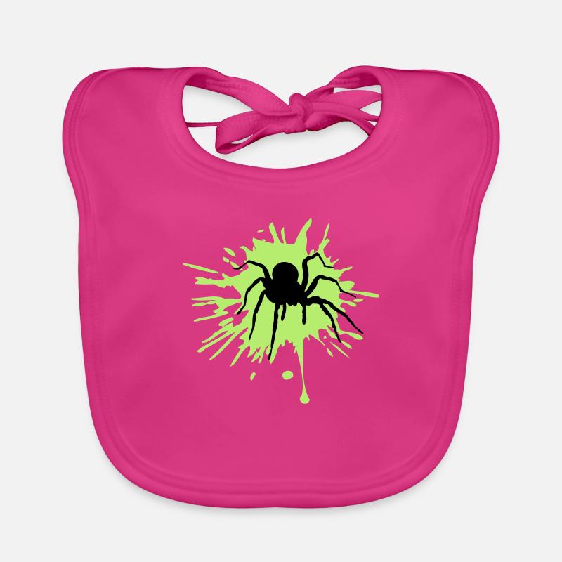 spider spider blob graffiti drops color b Organic Baby Bibs