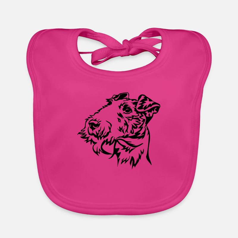 Foxterrier Kopf Baby Bio-Lätzchen