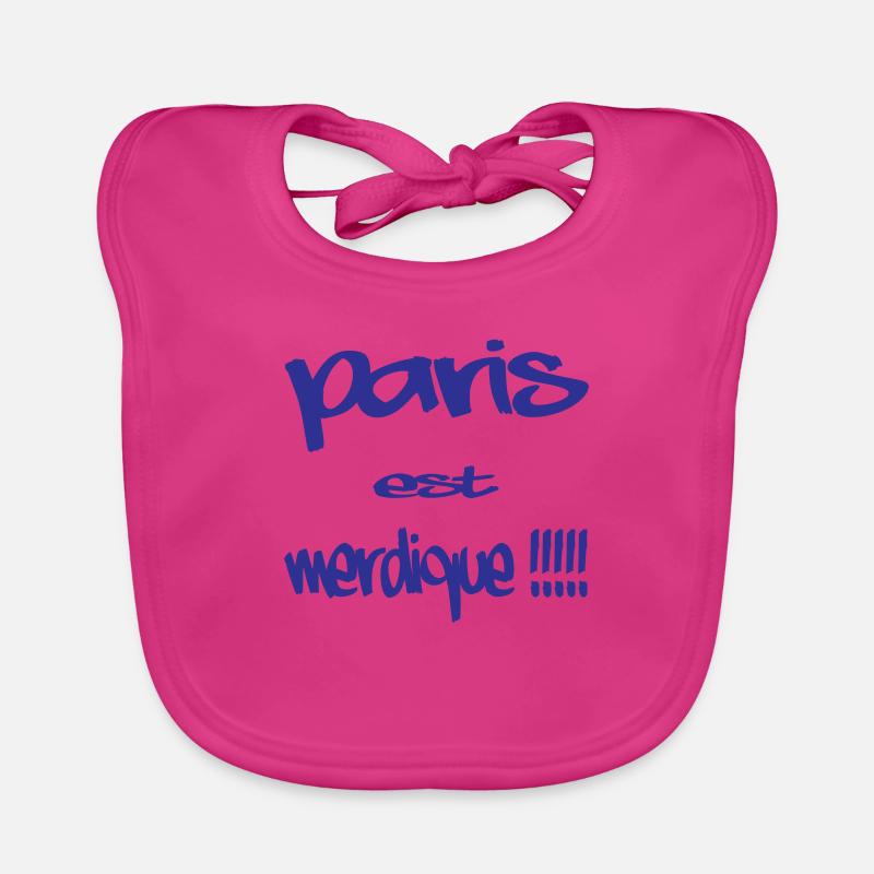 Paris is crappy Organic Baby Bibs